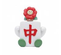 Fonowx Desktop Figurine Rotating Mahjong Ornament Figurine Bobblehead Sculpture Resin Form With Motif For Positive Vibes Suitable for office desk car dashboard home shelf gift giving, Cai
