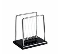 Fonowx Desktop Pendulum Sculpture Balance Toy Motion Gadget Physics Ornament Manual Swing Mechanism Educational Demonstration Suitable for physics learning classroom desk, Large Square Newton