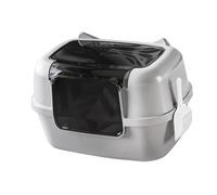 Fonowx Detachable Pet Supplies of Sand Sand of Sand Sand with A Bathroom with Hooded Hood to The Bathroom, Grey