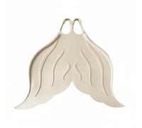 Fonowx Diving Fins Adaptable Rubber Swimmable Mermaid Monofin Long- Comfortable Fit Aquatic Exercise Flexible Tail Suitable for Pool Beach Outdoor Sport Rivers , Ivory White , M