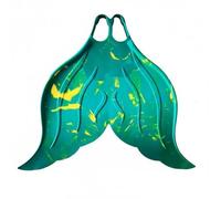Fonowx Diving Fins Adaptable Rubber Swimmable Mermaid Monofin Long- Comfortable Fit Aquatic Exercise Flexible Tail Suitable for Pool Beach Outdoor Sport Rivers , Ocean Blue , L