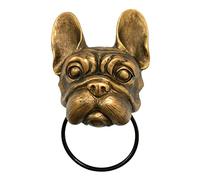 Fonowx Dog Head Style Sculpture Door Knocker Gate Wall Hanging Statue, French Bulldog
