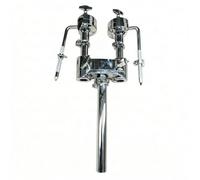 Fonowx Drum Hardware Stand Tom Mount Bracket Clamp Holder with Upper Sockets and Adjustable Vertical Tube Metal Alloy Build with Chrome Finish Suitable for Stage Setup Home Practice