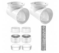 Fonowx Dryer Vent Connector with Reinforced Flexible Duct Hose and Sealing Rings for Control in Laundry Suitable for Residential Ventilation Systems, Style A