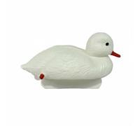 Fonowx Duck Decoy Mallard 3D Outdoor Ornament Waterproof Construction Authentic Feather Texture with Buoyant Design Suitable for Water Attraction Garden Display, White Little Duck