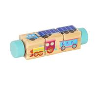 Fonowx Educational Rotating Alignment Cube | Wood Finish, Twist, Rotating Block Puzzle, for Travel, young children, Kids, Car