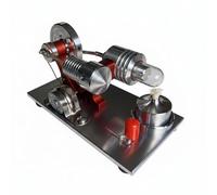 Fonowx Engine Generator Interactive Engine Generator Display With LED Indicator Aluminum Alloy And Glass Education Hobby Engagement Suitable for classroom instruction office decor