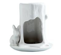 Fonowx Essential Oil Burner with Tea Light Holder, Wax Melt Burner with Lovely Rabbit Design, Essential Oil Diffuser for Yoga, Wax Melting Humidifier for Candle Burnerfor Home Office Decor