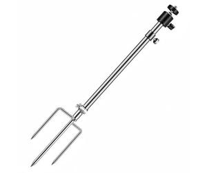 Fonowx Fishing Light Stand Tripod Holder Mount Lamp Support Stake Stainless Steel Frame Adjustable Height and Angle strong ground for riverside night angling shore fishing outdoor activities