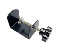 Fonowx Fixed Bench Vise with Rigid Metal Body and Compact Footprint for Securing Materials Suitable for Home Workshops and Small Craft Projects, Black, Large