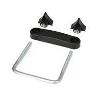 Fonowx Fixing Clamp with Strong Metal U Bolt for Car Luggage Rack Crossbar Mounting Hardware Kit Secure Holding for Travel Utility Gear, 8CM