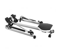 Fonowx Folding Rowing Machine Hydraulic Rower Exercise Equipment Home Gym Steel Build Compact Foldable Twin Guide System Smooth Glide Padded Seat Foot Straps suitable for indoor exercise small