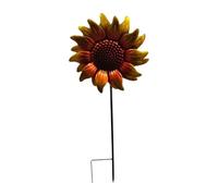Fonowx Garden Stake for Patio Installation, Creative Outdoor Decoration, Artificial Flowers for Outdoor Patio Pathways, Yellow