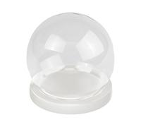 Fonowx Glass Cloche Display Dome,Glass Ball Shape Dome for Display,Display Case Micro Landscape Centerpiece Round Decorative Terrarium Glass Cloche Globe Display Dome, White 15cm