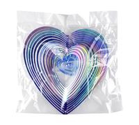 Fonowx Glitter Wind Catcher, Moving Wind Chimes, Air Sculptures, Hanging Ornament to Deter Birds, Blue