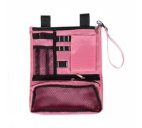 Fonowx Golf Equipment Organizer Pouch Bag Case Holder With Zipper Closures Mesh Pockets And Front Access Pocket Made Of Oxford Cloth Suitable for golf days practice travel, Pink, Pink