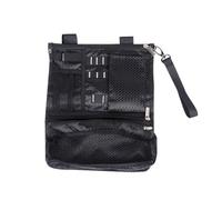 Fonowx Golf Equipment Organizer Pouch Bag Case Holder With Zipper Closures Mesh Pockets And Front Access Pocket Made Of Oxford Cloth Suitable for golf days practice travel, Black, Black