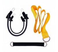 Fonowx Golf Swing Device With Resistance Cords For Hip Rotation Timing Coordination And Swing Control Nylon Latex Metal Setup suitable for range training practice use, Yellow