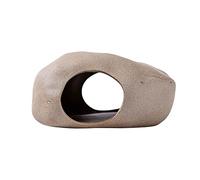 Fonowx Hamster Cave Container Rock Decoration Cage Nest Indoor Outdoor Landscape Hideout Small Animals Bed Critter Bath for Hedgehogs, 17cmx12cmx8.3cm