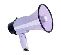 Fonowx Handheld Megaphone Speaker Bullhorn Portable Multifunctional 240 Seconds Built-in Bottle Opener Suitable for Disaster Relief, Purple