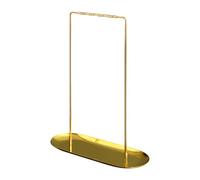 Fonowx Hanging Ornament Rack for Calligraphy Brushes, Multifunctional Wind Chime Holder with Tray, Gold A