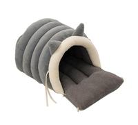 Fonowx House-shaped Sleeping Bag for Cats with Hood, Comfortable And Soft Hideaway for The Sofa, Floor Or As An Accessory for Small Pets, light gray
