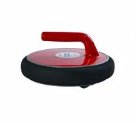Fonowx Indoor Ball Indoor Sliding Challenge Stone Indoor Game Puck Floor Sliding Accessory Smooth Ball Bearing Base Mimics Sport Experience Suitable for Home Recreation Office Breaks, Red, 180MM