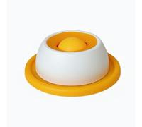 Fonowx Industrial Bowl Slow Feeder Puzzle Feeder Anti Tip Grade PP For Cats And Dogs Suitable for crate training grooming distraction snack time boredom relief, Orange, For Cats
