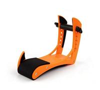 Fonowx Industrial Support Guitar Footrest Footstool Leg Rest Stand Adjustable Angle with Multiple Slots and Anti Slip Areas 3D Printed and Sponge Suitable for use use, Array, Orange
