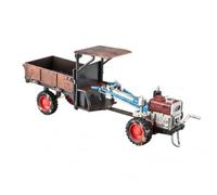 Fonowx Industrial Tractor Model Toy Tractor Tractor Farm Tractor With Trailer Retro Weathered Alloy Build With Lights And Sound Movable Parts Suitable for collectors desktop display farmhouse decor