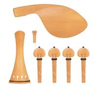Fonowx Industrial Violin Accessories Pack Violin Tailpiece Chinrest End Pin Pegs Boxwood Material With Smooth Finish Ergonomic Design Case suitable for lessons practice ensembles live shows