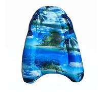 Fonowx Inflatable Surfing Board Buoyancy Board Water Board With Curved Open Bottom Edge For Control And Glide Suitable for Youth Training Beach Outings Pool, 60 80cm, New Beach Coconut Tree