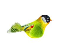 Fonowx Interactive Cat Toy Bird Shaped Realistic Looking Cat Toy with Chasing Sound Door Hanging Catnip Toys, Green