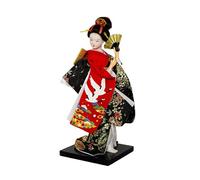 Fonowx Japanese Kimono Doll, 25cm Asian Kabuki Figure,Traditional Geisha Maiko Collectible Figurine, Tabletop Ornament Figurine Girl Statue for Living Room