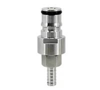 Fonowx Liquid Ball Lock Disconnect Adapter Coupler Fitting Connector with 1/4in Barbed 1/4in MFL Thread in 304 Stainless Steel for Tight Fits On Keg Lines, Liquid 1/4 Inch Barb