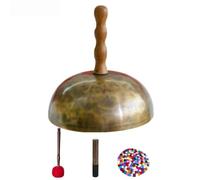 Fonowx Meditation Bowl Sound Bowl Mallet Tone Bowl Copper Handheld Tool For Clear Tones With Less Effort Suitable for meditation areas mindful breathing, 19-20cm Caliber