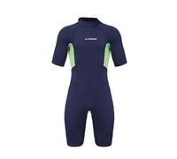 Fonowx Men Wetsuit 3mm Neoprene Short Sleeve Full Suit Diving Suit Surf Suit With And Single Piece Form Suitable for open water swimming recreational swimming training contests, 3XL