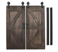 Fonowx Miniature Barn Door Sliding Dollhouse Barn With Track Birch With Hardware Realistic Sliding Mechanism For Handmade Detail Suitable