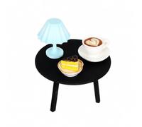 Fonowx Miniature Coffee Table Set Lightweight Miniature Coffee Table with Beverage Holder and Saucer Classic Dollhouse Living Room Furniture Set, With Cake