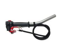 Fonowx Mower Throttle Control Throttle Handle Switch Assembly Replacement Part With Red Trigger Lever Curved Metal Tube And Corrugated Cable Sheath suitable for brush lawn mowers yard maintenance