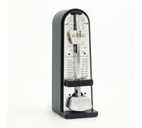 Fonowx Musical Metronome Spring Wound Rhythm Controller Mechanical Pendulum Device Metal Tabletop with Visual Audible Beat Suitable for Instrument Rehearsal, Black