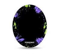 Fonowx Non Slip Exercise Pad Jump Rope Mat Skipping Mat With Shock Absorbing PU Foam And Silicone Traction For Focused And Balance Suitable For Home Workouts, 95 136CM, Art Paint C Purple Green