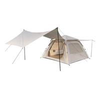 Fonowx Outdoor Shelter Camping Tent Canopy Awning Automatic Up Tent Folding Rainproof Cabin Portable Dome Oxford Cloth Weather, Grey, color to 1, 6-8 Person, 240 240 155CM