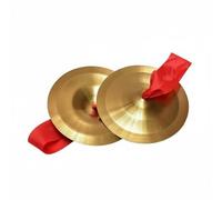 Fonowx Percussion Cymbals Brass Cymbal Pair Hand Cymbals Waist Drum Cymbals Articulate Response Hand Crafted Feel Solid Construction Suitable for rhythm, 19cm