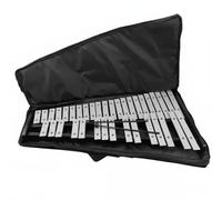 Fonowx Percussion Glockenspiel 37 Note Chromatic Metallophone Xylophone With Aluminum Keys Stable Base And Mallets Portable For Practice Classroom Teaching Stage Use, Without Stand