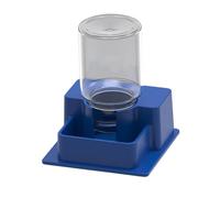 Fonowx Pet Supplies Water Dish with Built-in Dispenser and Bottle for Snakes and Geckos, Blue