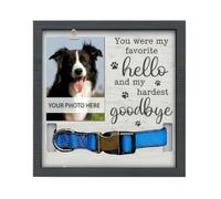 Fonowx Photo Frame Pet Memorial Frame Keepsake Shadow Box Display Man Made Board With desk or wall use Suitable for grieving pet owners home decoration condolence gifting, Collar Frame 2