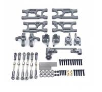 Fonowx RC Car Upgrade Components Set With Front Rear Arms Steering Cups Adjustable Tie Rods Bearings For Improved Handling Suitable for competitive hobbyists road driving, Titanium