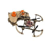 Fonowx RC Remote Control Airplane Wooden Assembly Kit Experimental Toy Science Crafts Suitable for Children's Learning Activities