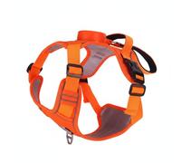 Fonowx Reflective Harness Leash Vest Retractable Adjustable Vest Lightweight Nylon Oxford Polyester Breeds Suitable for neighborhood walks beach visits, Orange, Xl